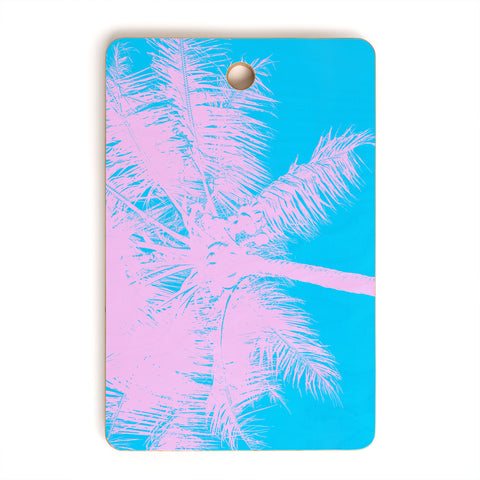 Nature Magick Palm Tree Summer Beach Teal Cutting Board Rectangle