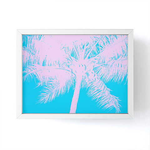 Nature Magick Palm Tree Summer Beach Teal Framed Mini Art Print