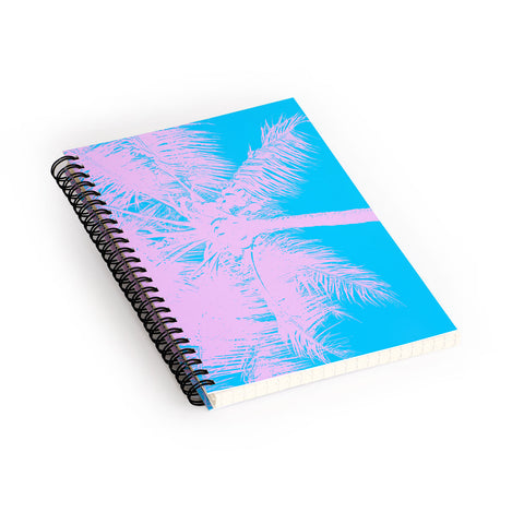Nature Magick Palm Tree Summer Beach Teal Spiral Notebook