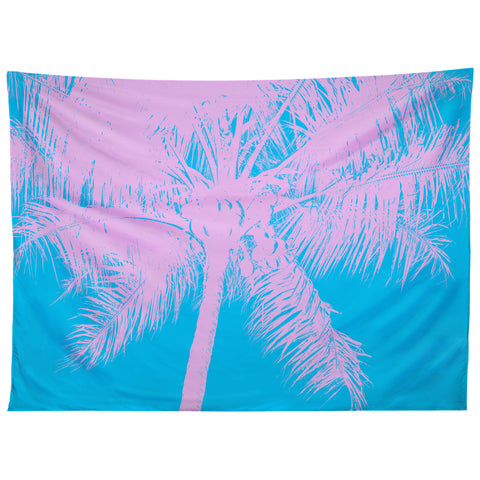 Nature Magick Palm Tree Summer Beach Teal Tapestry