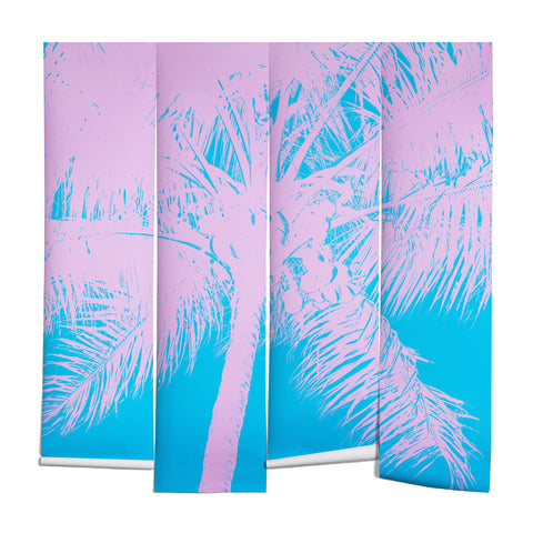 Nature Magick Palm Tree Summer Beach Teal Wall Mural