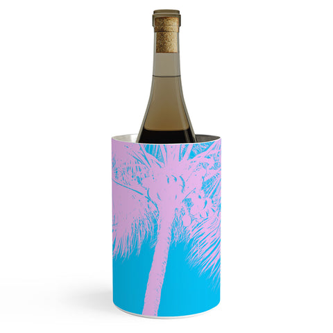 Nature Magick Palm Tree Summer Beach Teal Wine Chiller