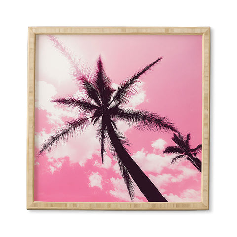 Nature Magick Palm Trees Pink Framed Wall Art