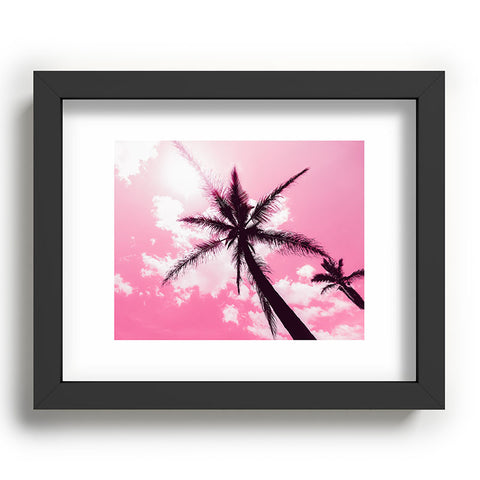 Nature Magick Palm Trees Pink Recessed Framing Rectangle