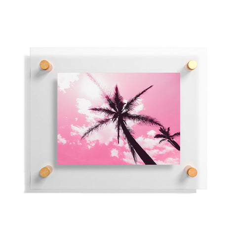 Nature Magick Palm Trees Pink Floating Acrylic Print