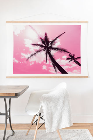 Nature Magick Palm Trees Pink Art Print And Hanger