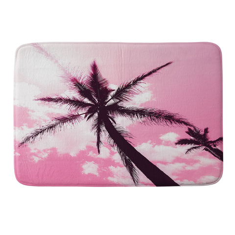 Nature Magick Palm Trees Pink Memory Foam Bath Mat