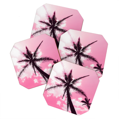 Nature Magick Palm Trees Pink Coaster Set