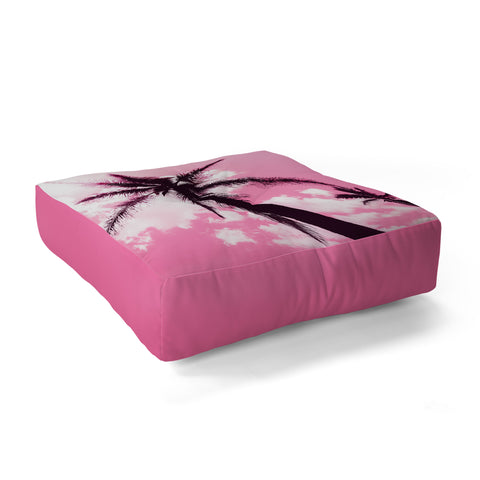Nature Magick Palm Trees Pink Floor Pillow Square
