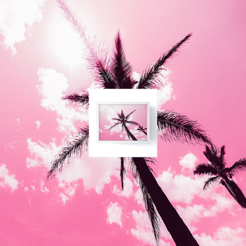 Nature Magick Palm Trees Pink Framed Mini Art Print