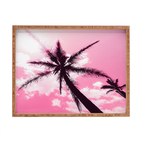 Nature Magick Palm Trees Pink Rectangular Tray