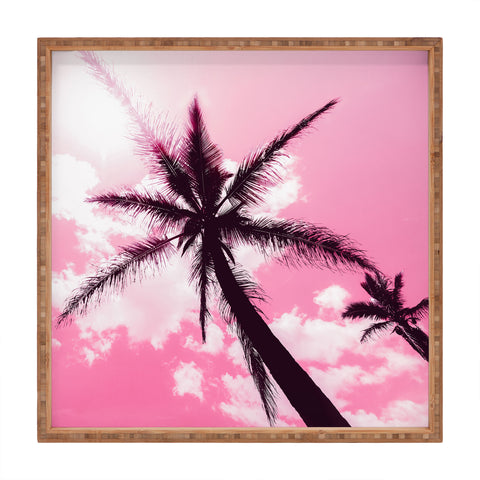 Nature Magick Palm Trees Pink Square Tray