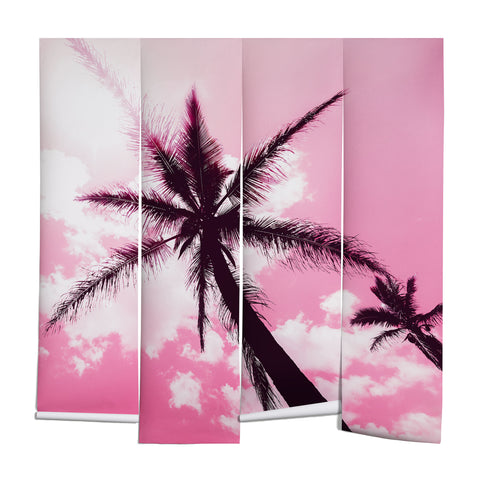 Nature Magick Palm Trees Pink Wall Mural