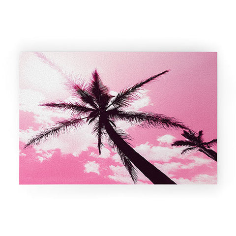 Nature Magick Palm Trees Pink Welcome Mat