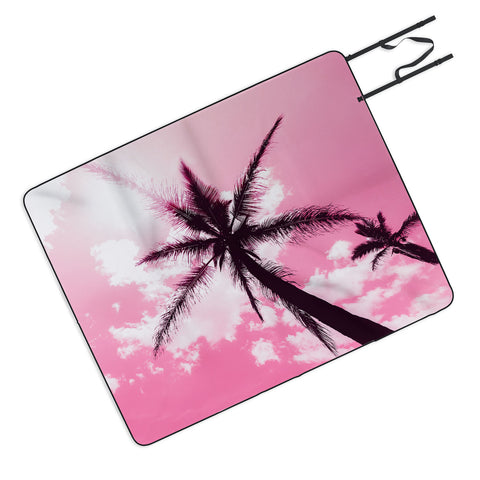 Nature Magick Palm Trees Pink Picnic Blanket