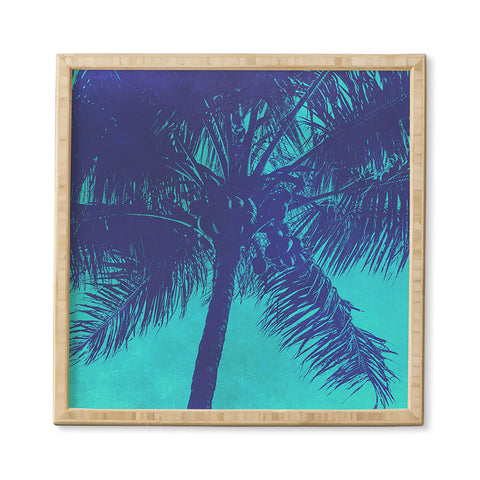 Nature Magick Palm Trees Summer Turquoise Framed Wall Art