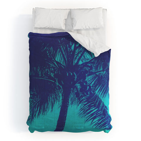 Nature Magick Palm Trees Summer Turquoise Comforter