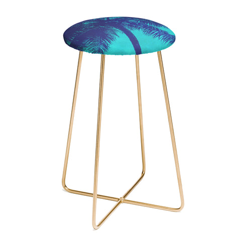 Nature Magick Palm Trees Summer Turquoise Counter Stool
