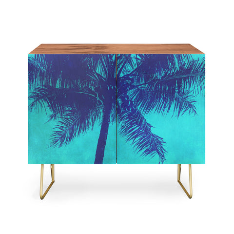 Nature Magick Palm Trees Summer Turquoise Credenza