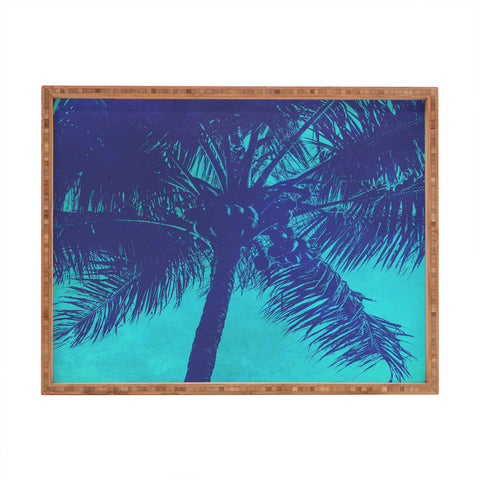 Nature Magick Palm Trees Summer Turquoise Rectangular Tray