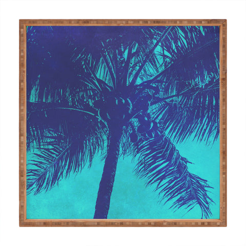 Nature Magick Palm Trees Summer Turquoise Square Tray