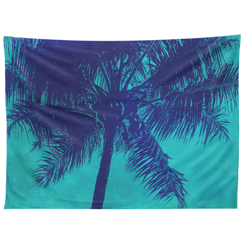 Nature Magick Palm Trees Summer Turquoise Tapestry