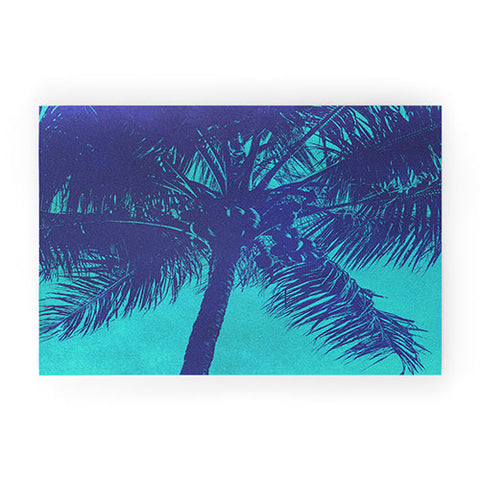 Nature Magick Palm Trees Summer Turquoise Welcome Mat