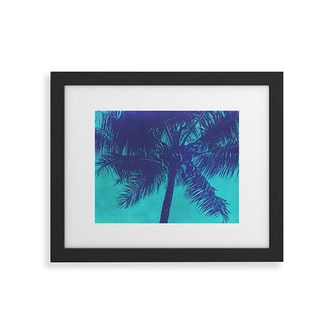 Nature Magick Palm Trees Summer Turquoise Framed Art Print