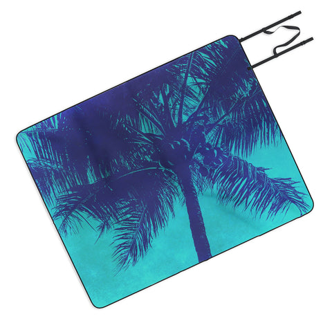 Nature Magick Palm Trees Summer Turquoise Picnic Blanket