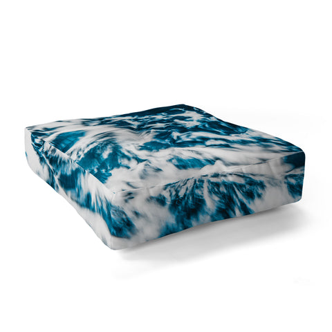Nature Magick Perfect Marble Sea Waves Floor Pillow Square