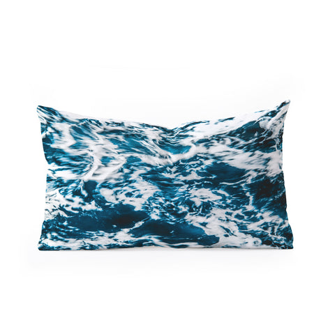Nature Magick Perfect Marble Sea Waves Oblong Throw Pillow