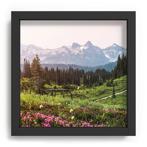 Nature Magick Pink Mountain Wildflowers Recessed Framing Square
