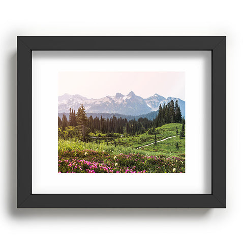 Nature Magick Pink Mountain Wildflowers Recessed Framing Rectangle