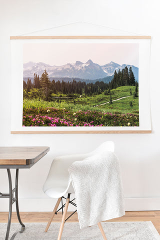 Nature Magick Pink Mountain Wildflowers Art Print And Hanger
