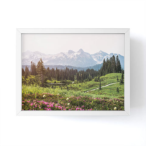 Nature Magick Pink Mountain Wildflowers Framed Mini Art Print