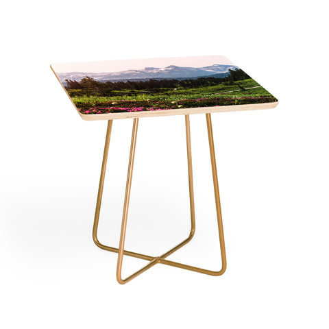 Nature Magick Pink Mountain Wildflowers Side Table