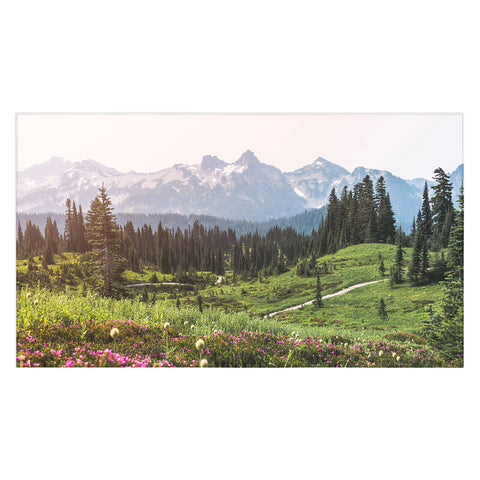 Nature Magick Pink Mountain Wildflowers Tablecloth
