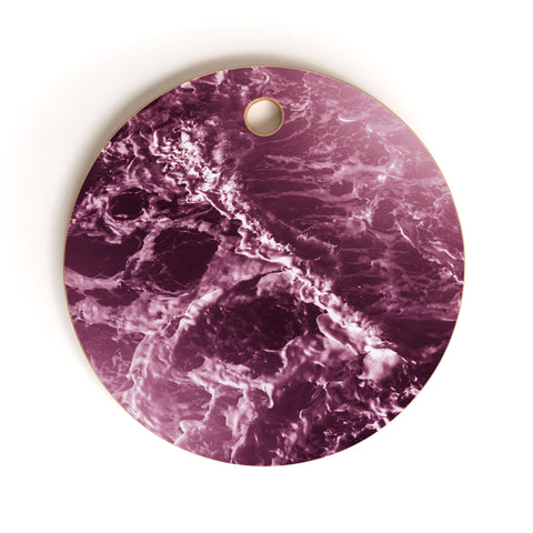 Nature Magick Pink Ocean Waves Cutting Board Round