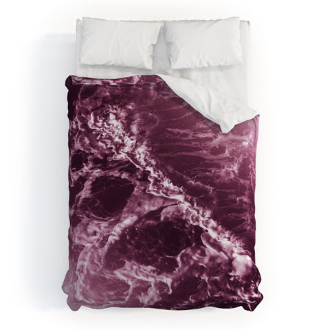 Nature Magick Pink Ocean Waves Duvet Cover