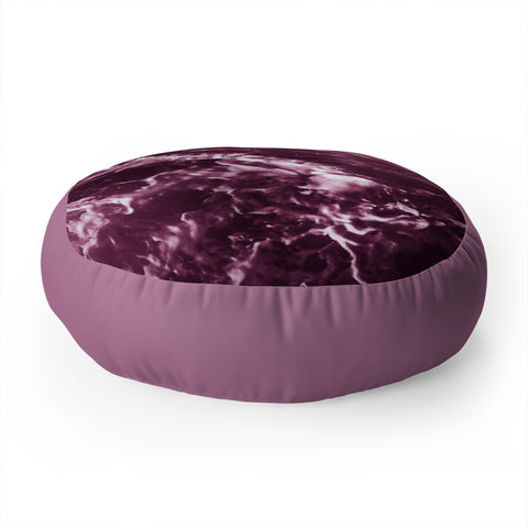 Nature Magick Pink Ocean Waves Floor Pillow Round
