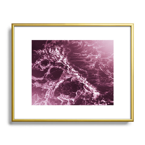 Nature Magick Pink Ocean Waves Metal Framed Art Print