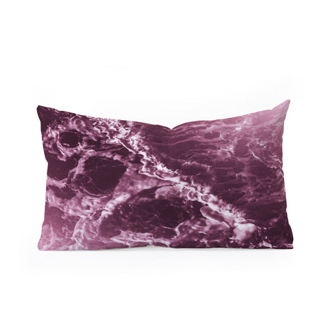 Nature Magick Pink Ocean Waves Oblong Throw Pillow