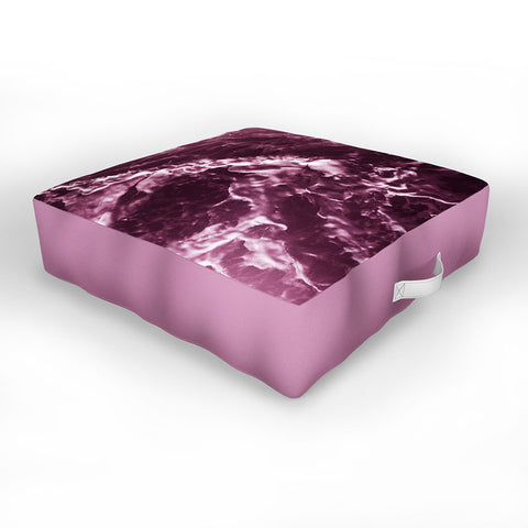 Nature Magick Pink Ocean Waves Outdoor Floor Cushion