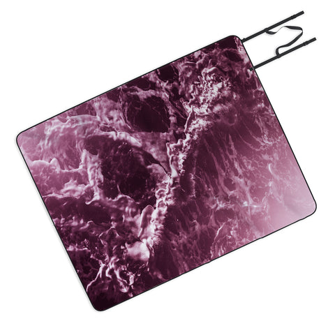 Nature Magick Pink Ocean Waves Picnic Blanket