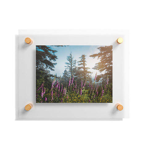 Nature Magick Pink Wildflower Forest Love Floating Acrylic Print