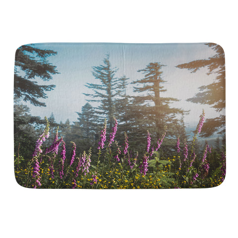 Nature Magick Pink Wildflower Forest Love Memory Foam Bath Mat