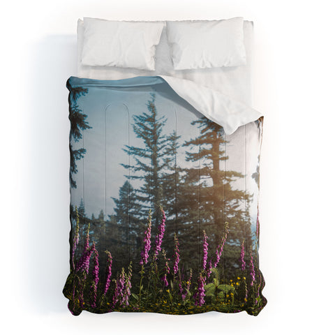 Nature Magick Pink Wildflower Forest Love Comforter