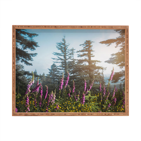 Nature Magick Pink Wildflower Forest Love Rectangular Tray
