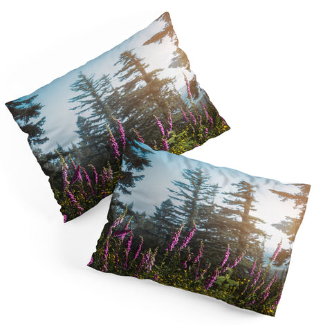 Nature Magick Pink Wildflower Forest Love Pillow Shams