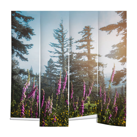 Nature Magick Pink Wildflower Forest Love Wall Mural